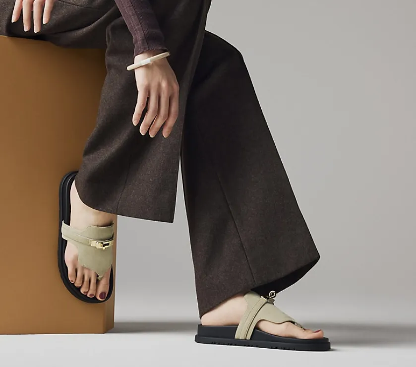 Hermes Empire Brun Amourette sandal