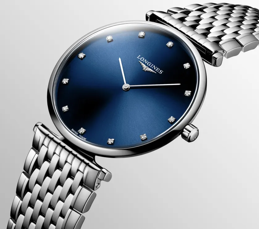 LONGINES LA GRANDE CLASSIQUE L4.866.4.97.6 BLUE DIAL DIAMOND QUARTZ