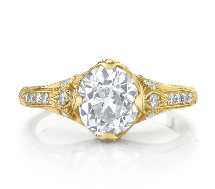 Neil Lane Couture Old European Diamond, 18K Yellow Gold 06750 Ring