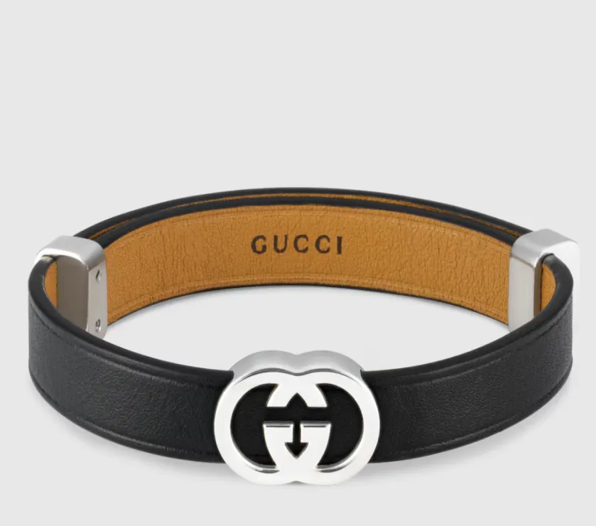 Gucci Interlocking Leather Bracelet 836833