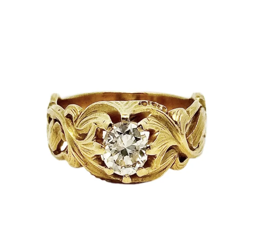 Art Nouveau 18k Gold Ring