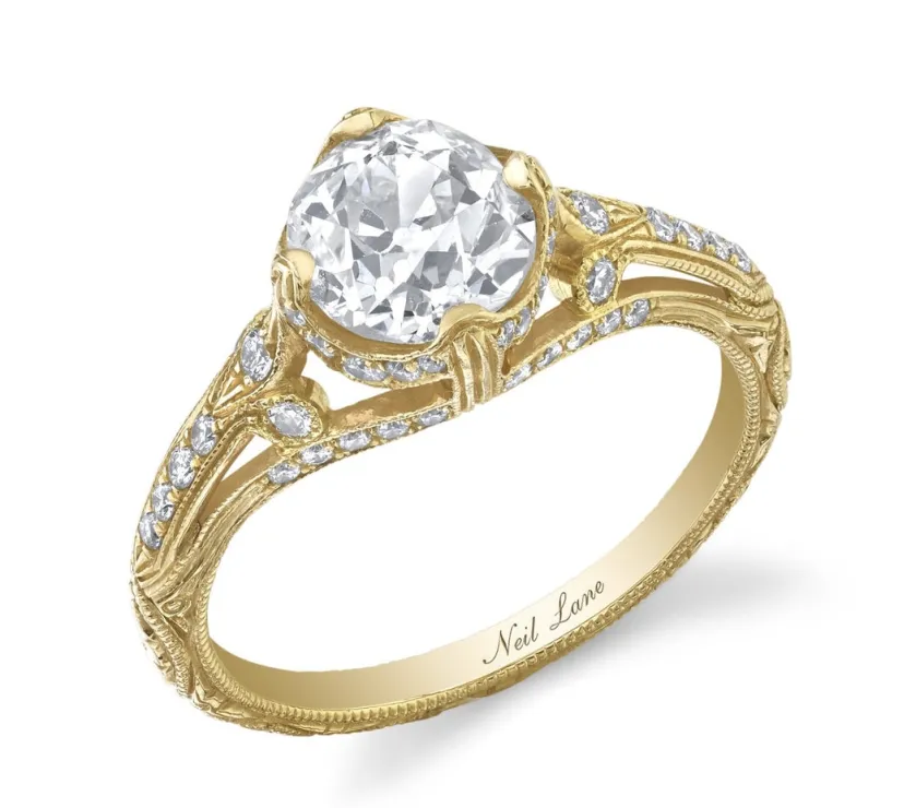 Neil Lane Couture Old European Diamond, 18K Yellow Gold Ring