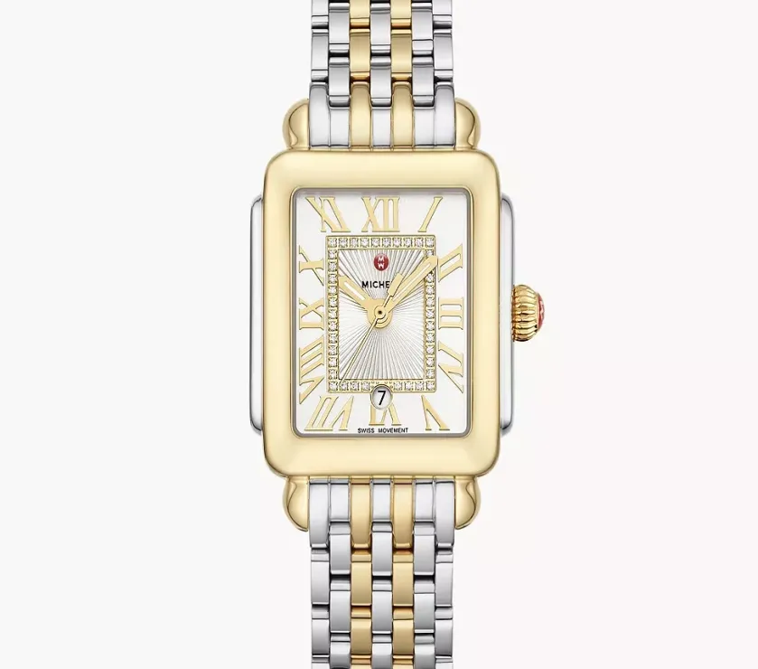Michele Deco Madison Mid 18K GP Diamond Dial MWW06G000013 Watch