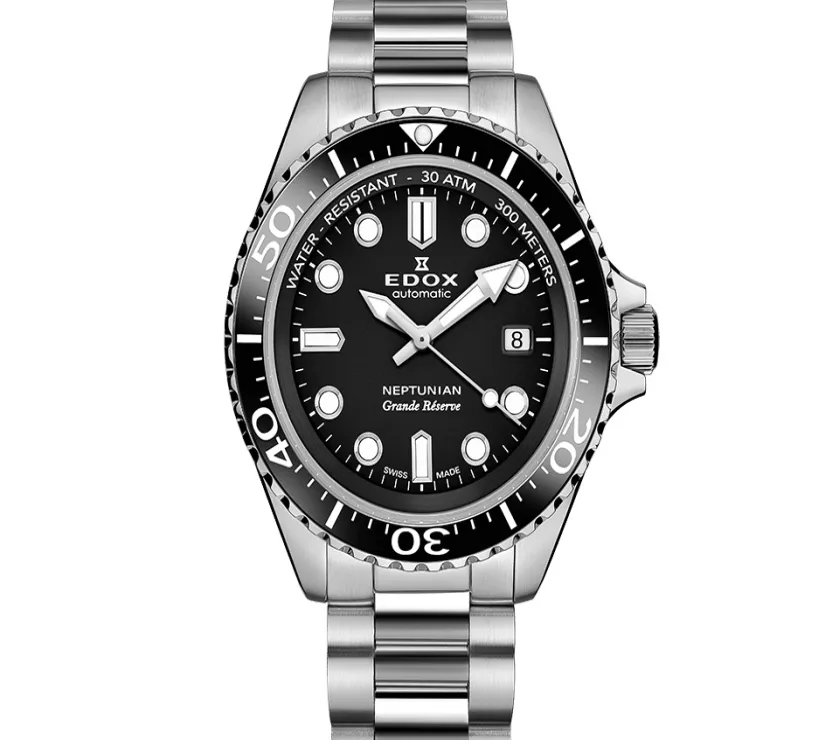 EDOX NEPTUNIAN GRANDE RÉSERVE DATE BLACK DIAL AUTOMATIC