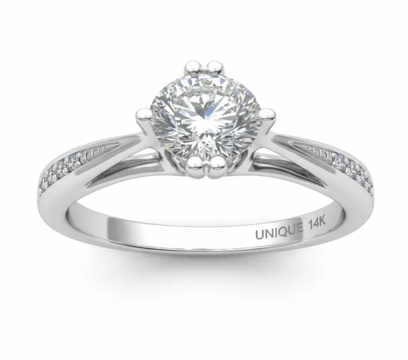 RD Diamond Set Round Brilliant Diamond Ring in 14K