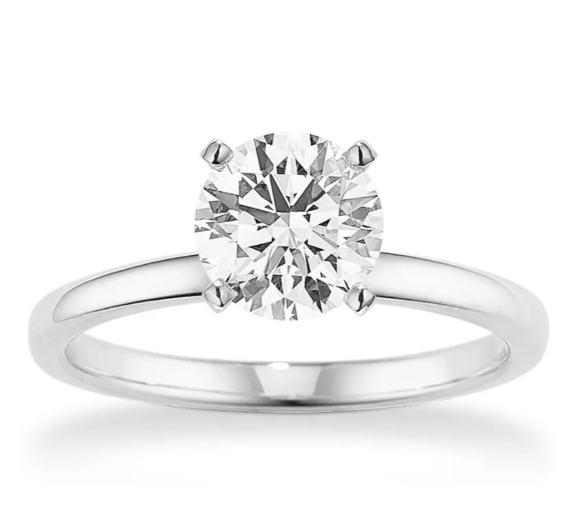 Shane Co Timeless Solitaire Engagement Ring in Platinum 950