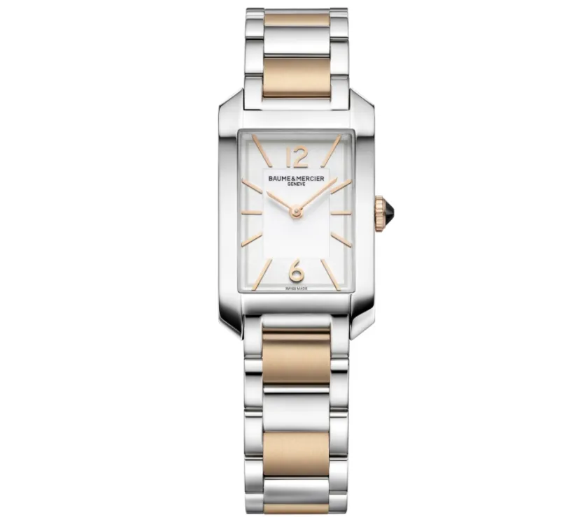 Baume Mercier Riviera 10751 STEEL PINK GOLD CAP Quartz Ladies Watch